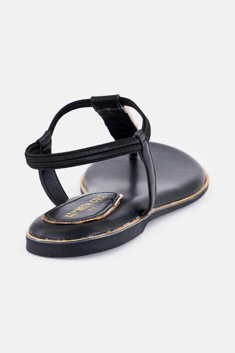 Kenneth Cole Women Zoe Slingback Flat Sandal, Black - Image 3